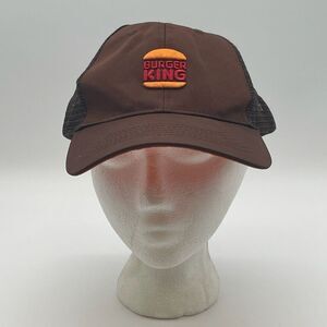BURGER KING Trucker Hat Unisex Adjustable Brown Crew Employee Snapback Uniform